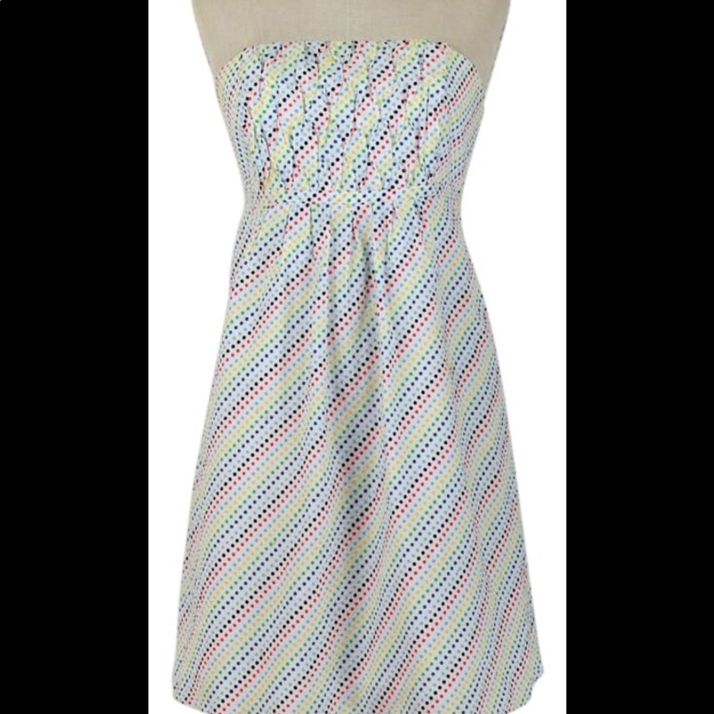 Lilly Pulitzer Rainbow Polka Dot Strapless Dress